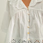 Chloe Eyelet Ruffled Blouse