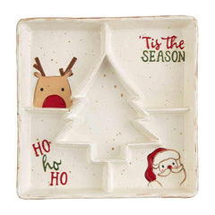 A cute Santa & Reindeer Divided Tray from Mud PIe.