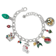 Christmas Is Coming Charm Bracelet Front View