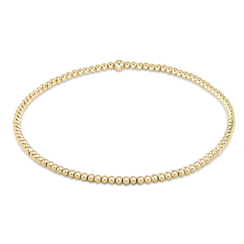 Classic Gold 2mm Bead Bracelet - Enewton