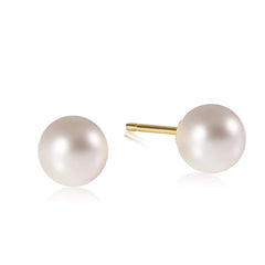 Classic 10mm Ball Stud Earrings - Pearl