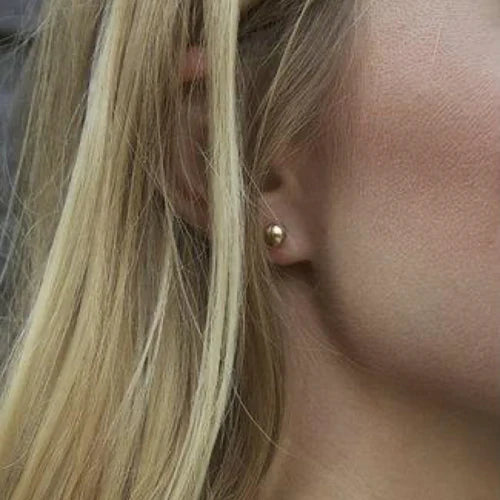 Classic 6mm Ball Stud Earrings - Gold - Enewton