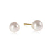 Classic 8mm Ball Stud Earrings - Pearl - Enewton
