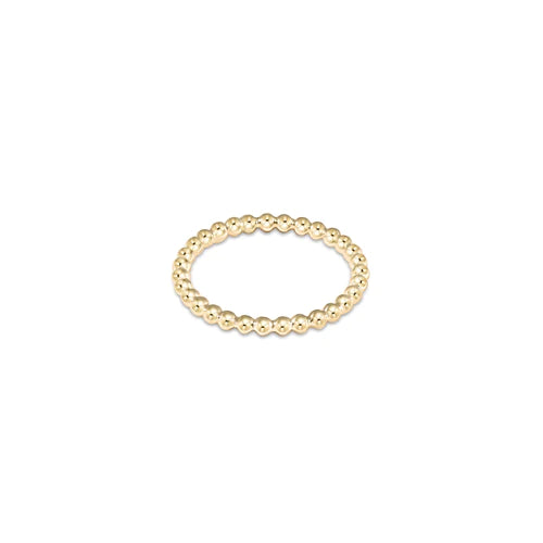 Classic Gold 2mm Bead Ring - enewton