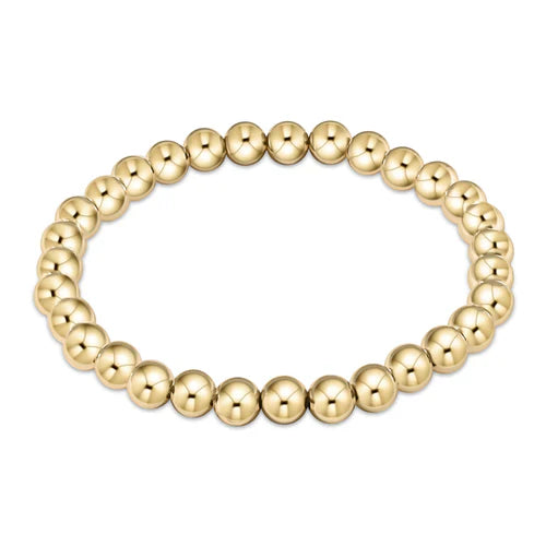 Classic Gold 6mm Bead Bracelet - Enewton