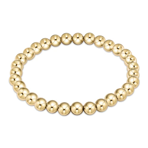 Classic Gold 6mm Bead Bracelet - Enewton