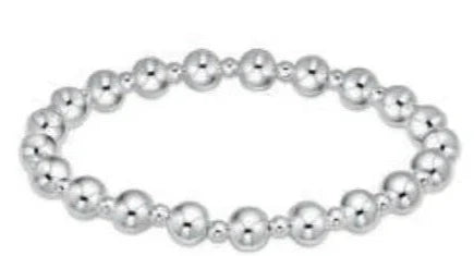 Classic Grateful Pattern 6mm Bead Bracelet - Sterling