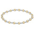 Classic Sincerity Pattern 4mm Bead Bracelet - Mixed Metal