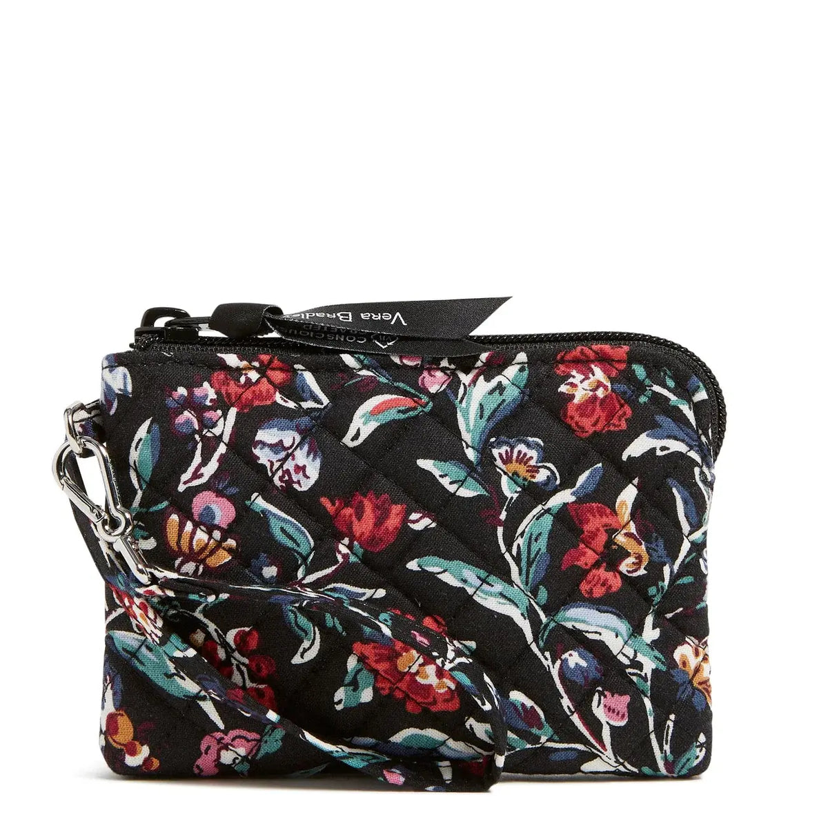 Vera Bradley Clip & Zip Mini Pouch - Perennials Noir