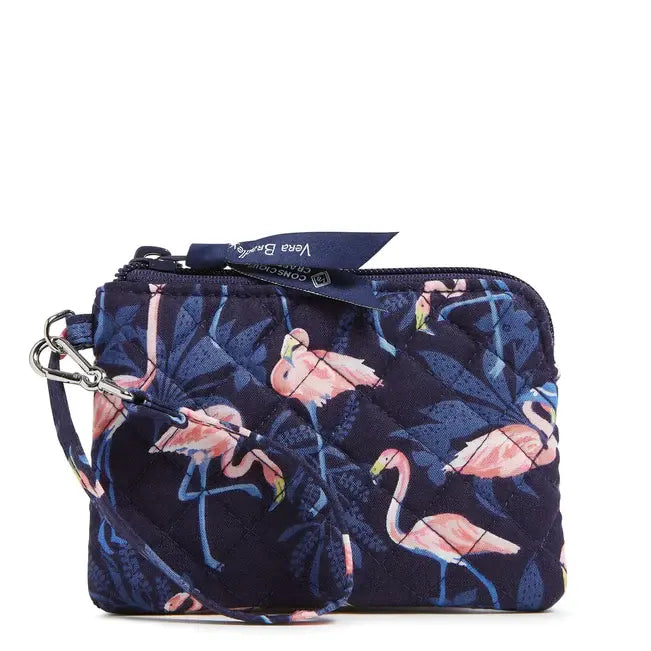 Vera Bradley Clip & Zip Mini Pouch - Flamingo Party