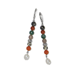 Contempo Desert Sky Pearl Drop Earrings Front View