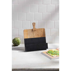 Mud Pie - Black Two-Tone Cookbook Holder Counter View