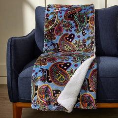 Cozy Life Throw Blanket Provence Paisley Chair View