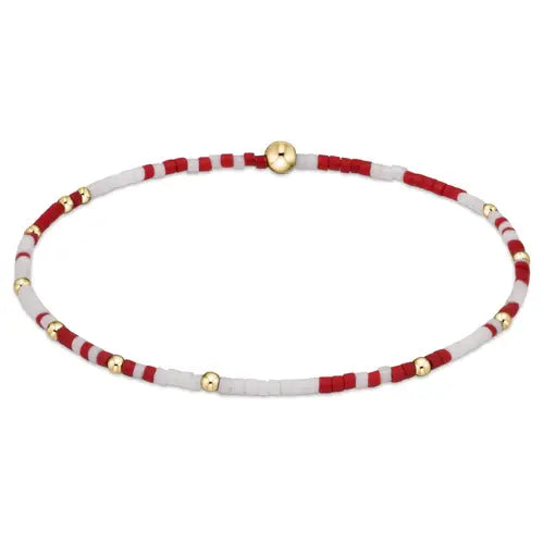 Gameday Hope Unwritten Bracelet - Crimson White Front View