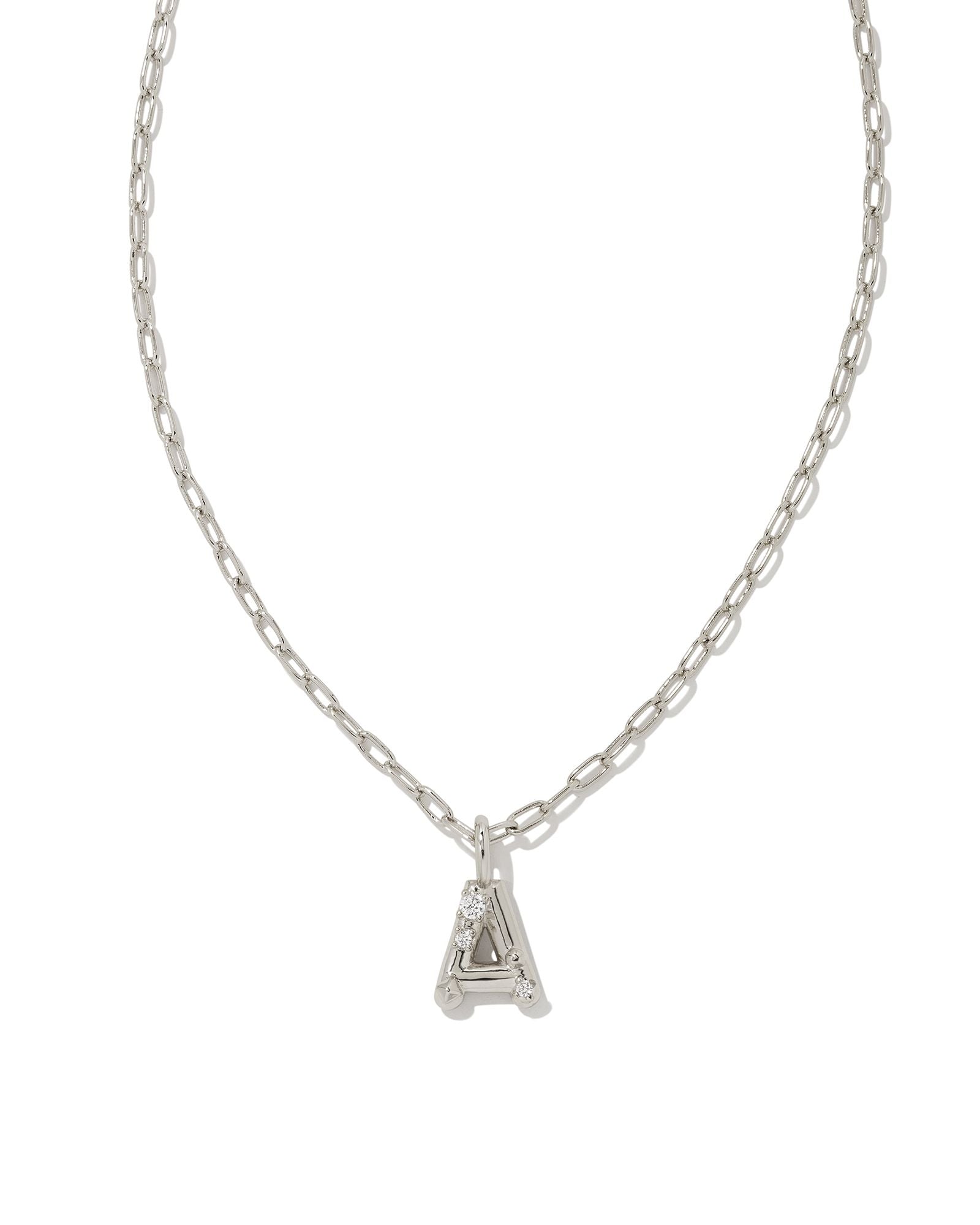 Kendra Scott Crystal Letter "A" Short Pendant Necklace.