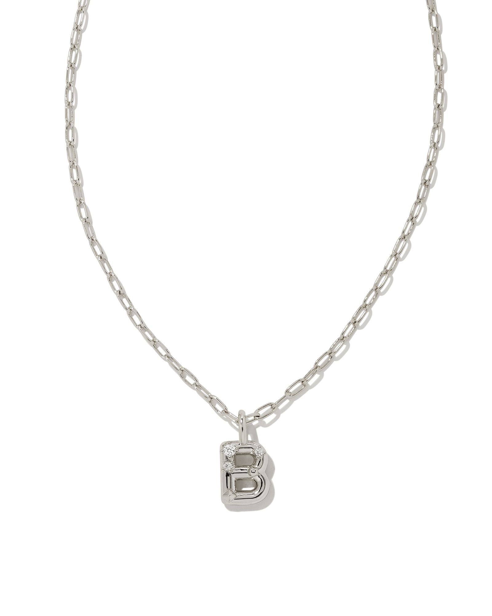Kendra Scott Crystal Letter "B" Short Pendant Necklace.