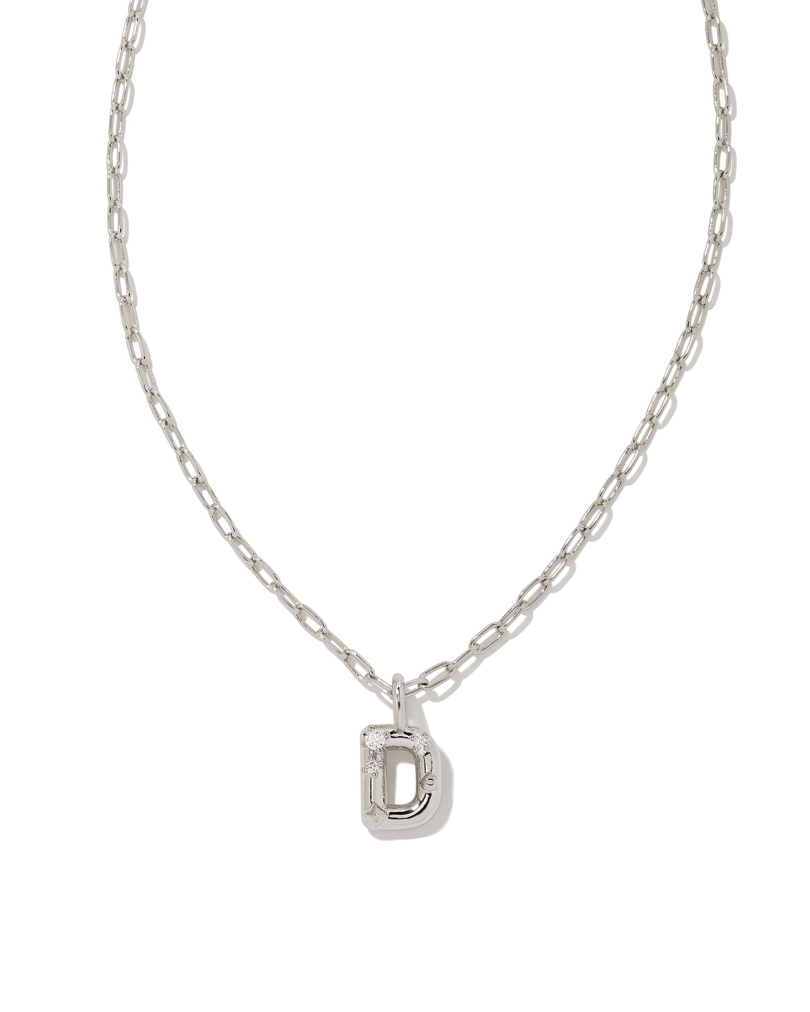 Crystal Letter Short Pendant Necklace