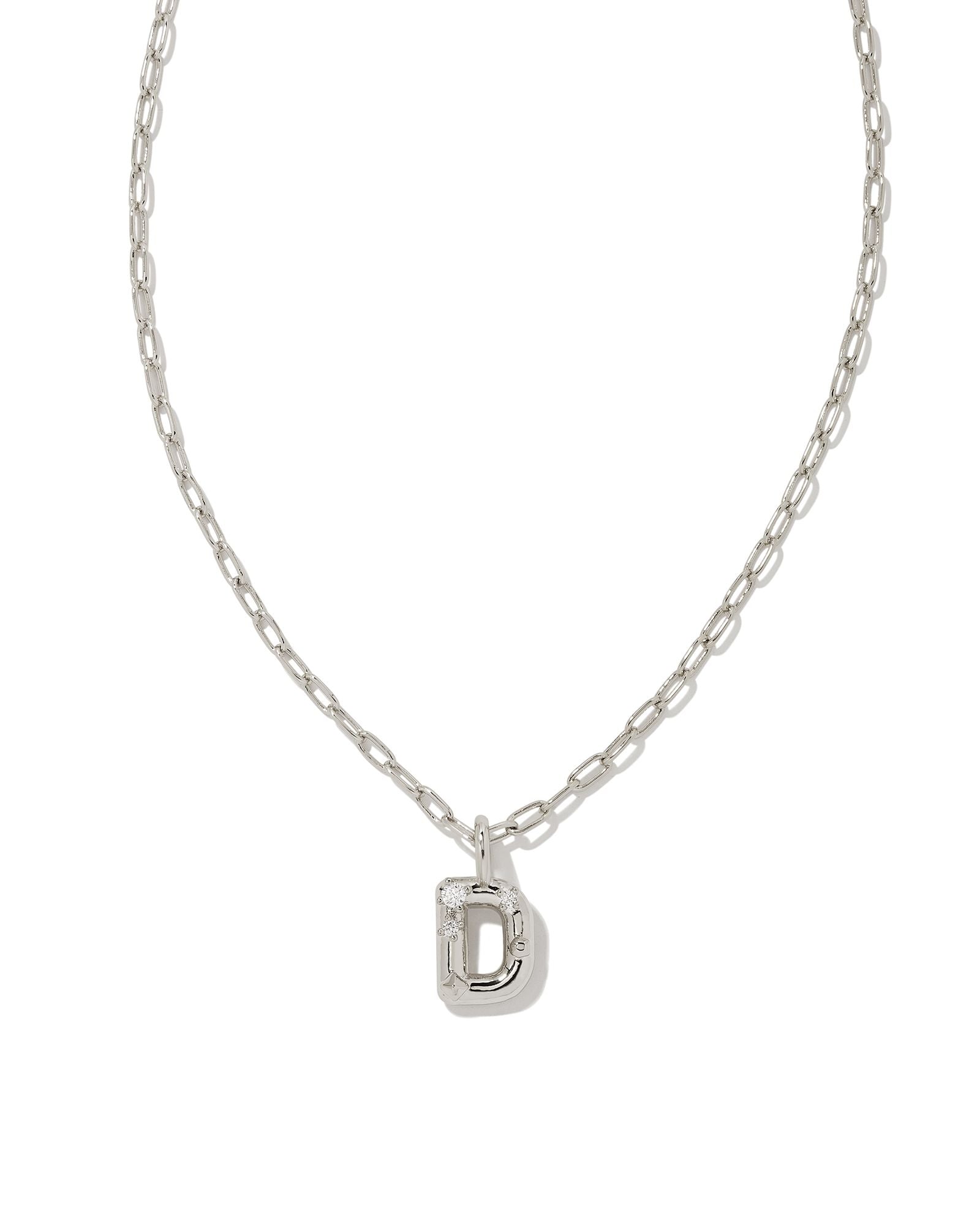 Kendra Scott Crystal Letter "D" Short Pendant Necklace.