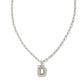 Kendra Scott Crystal Letter "D" Short Pendant Necklace.