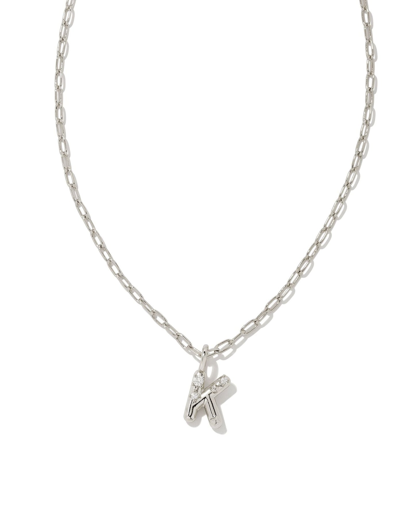 Kendra Scott Crystal Letter "K" Short Pendant Necklace.