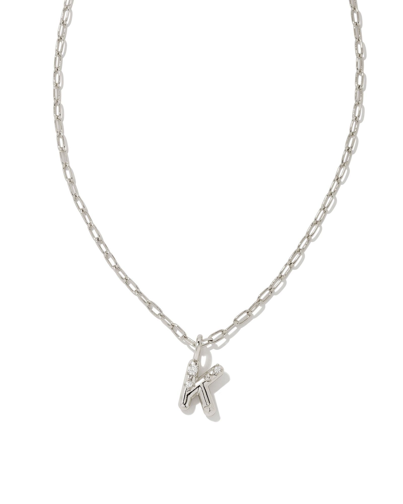 Kendra Scott Crystal Letter "K" Short Pendant Necklace.
