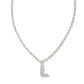 Kendra Scott Crystal Letter "L" Short Pendant Necklace.