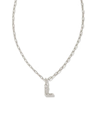 Kendra Scott Crystal Letter "L" Short Pendant Necklace.