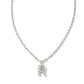 Kendra Scott Crystal Letter "R" Short Pendant Necklace.