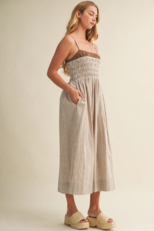 By The Coast Gingham Midi Dress