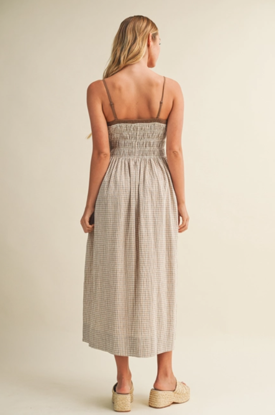 By The Coast Gingham Midi Dress