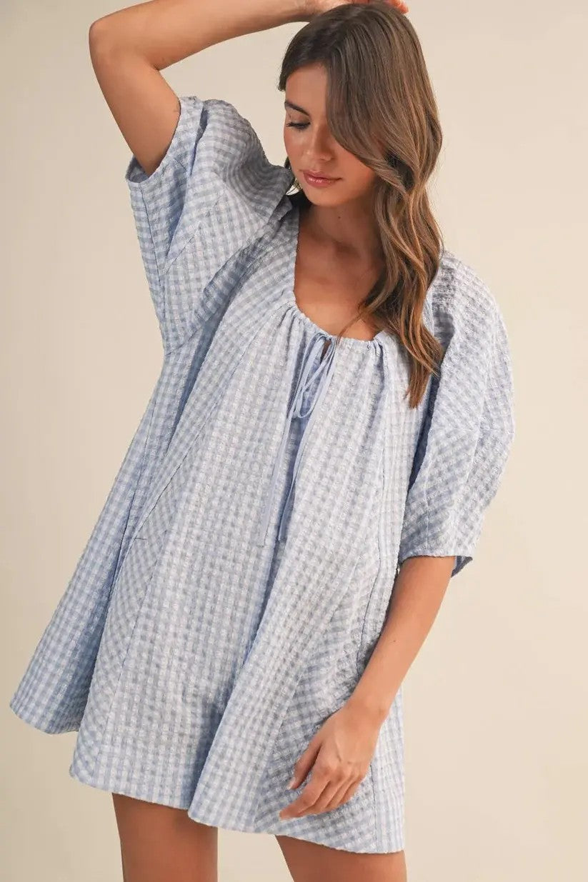 Cottage Lake Gingham Romper