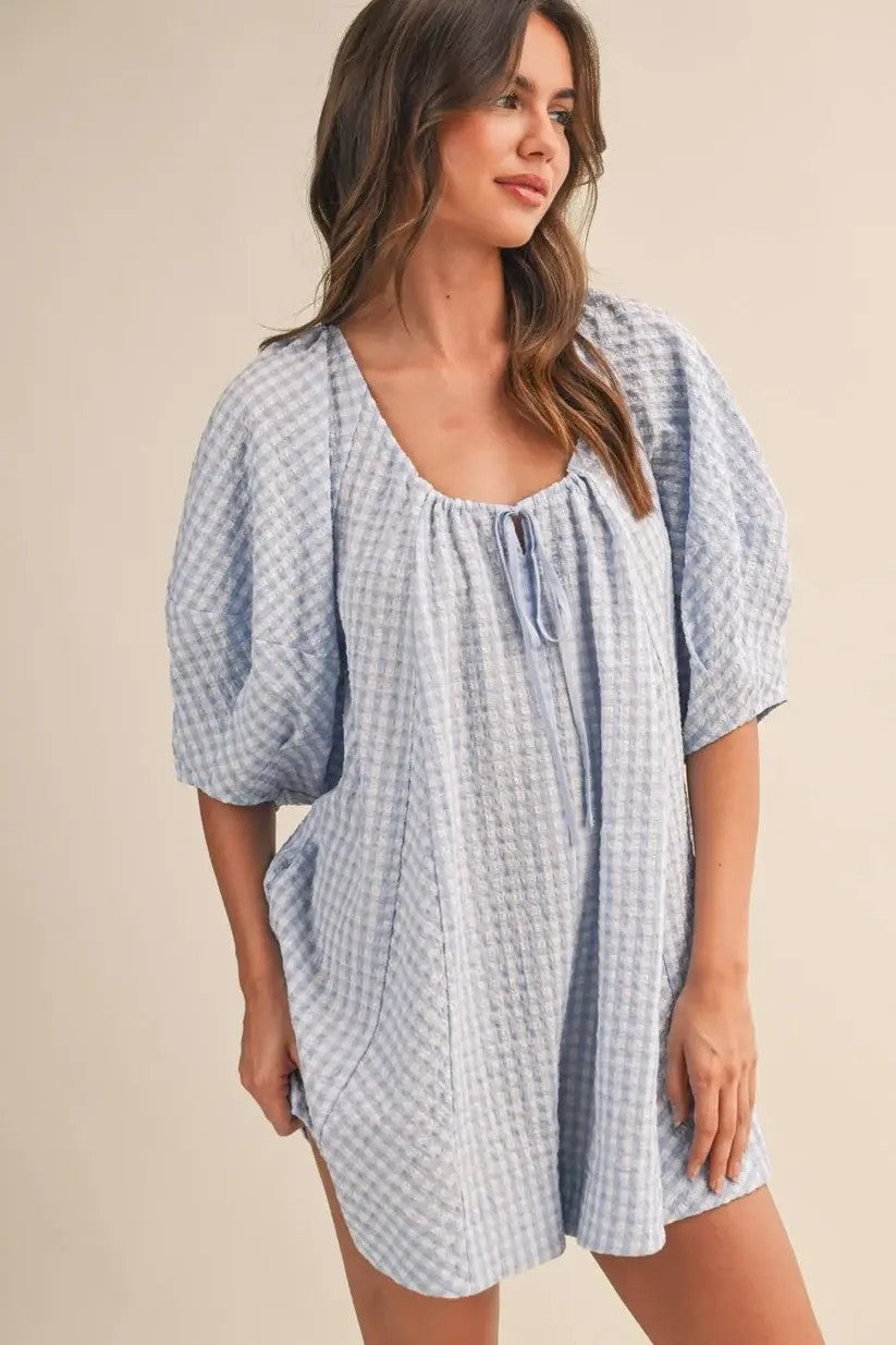 Cottage Lake Gingham Romper