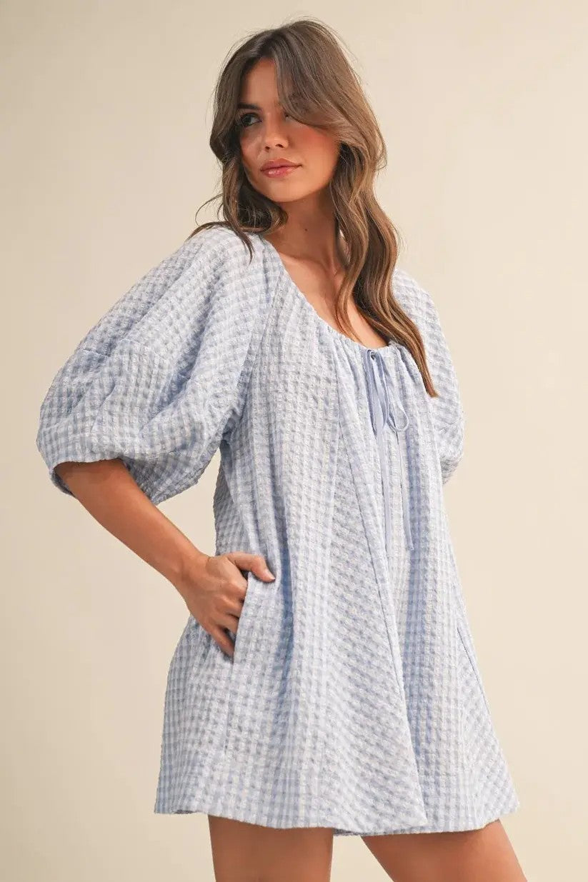 Cottage Lake Gingham Romper