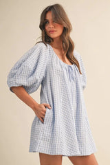 Cottage Lake Gingham Romper