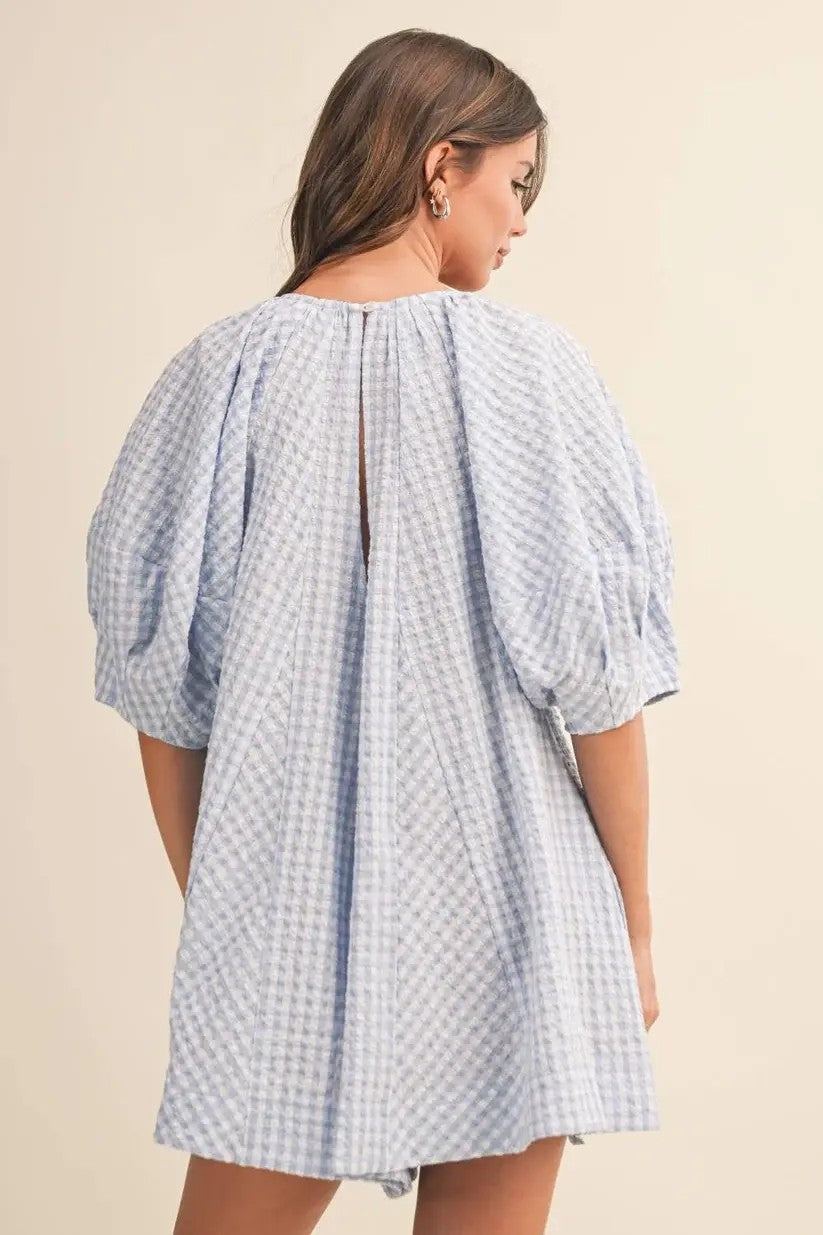 Cottage Lake Gingham Romper