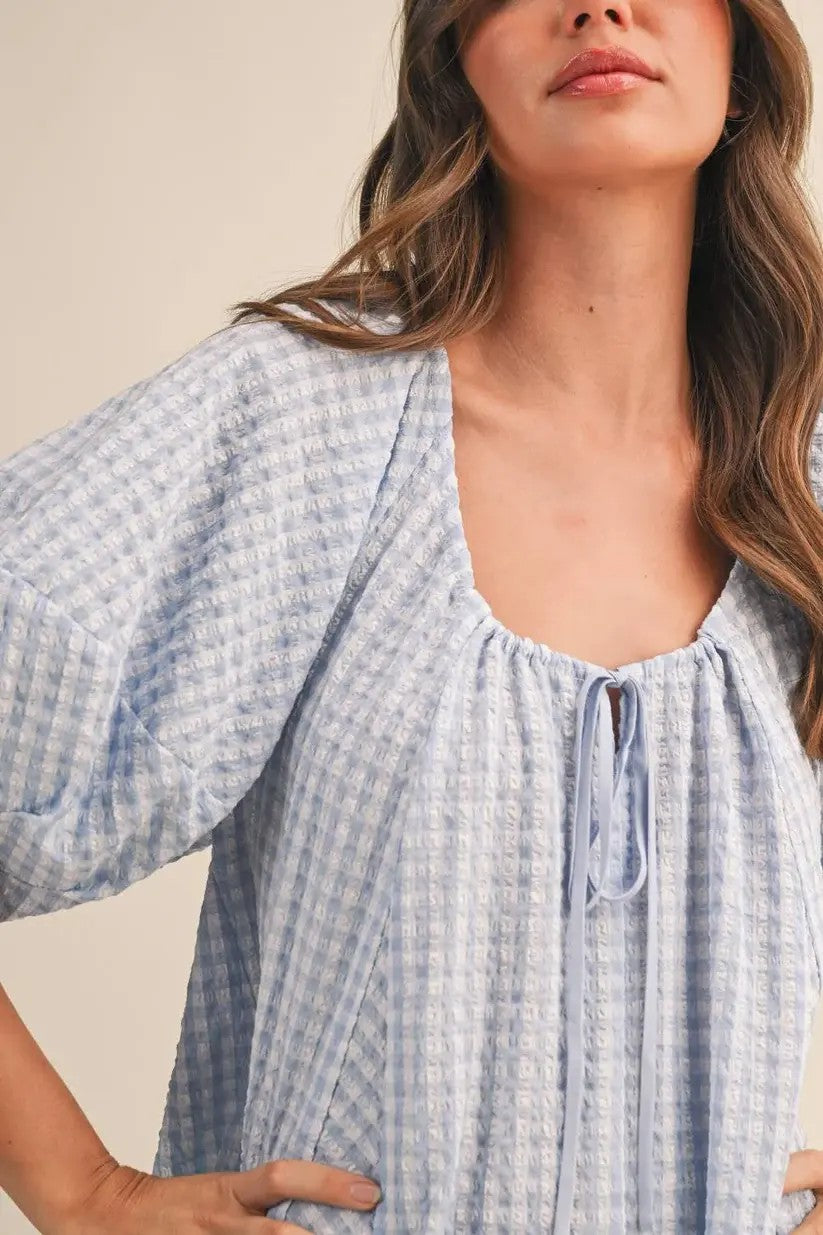 Cottage Lake Gingham Romper