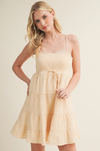 Golden Hour Smocked Mini Dress