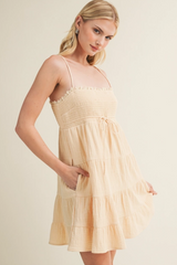 Golden Hour Smocked Mini Dress