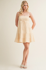 Golden Hour Smocked Mini Dress