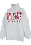 Ohio State Mockneck Oversized Fleece Crewneck