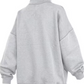Ohio State Mockneck Oversized Fleece Crewneck