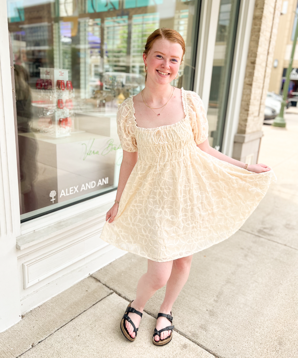 Bonnie Lace Puff Sleeve Dress