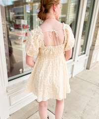 Bonnie Lace Puff Sleeve Dress | Cream