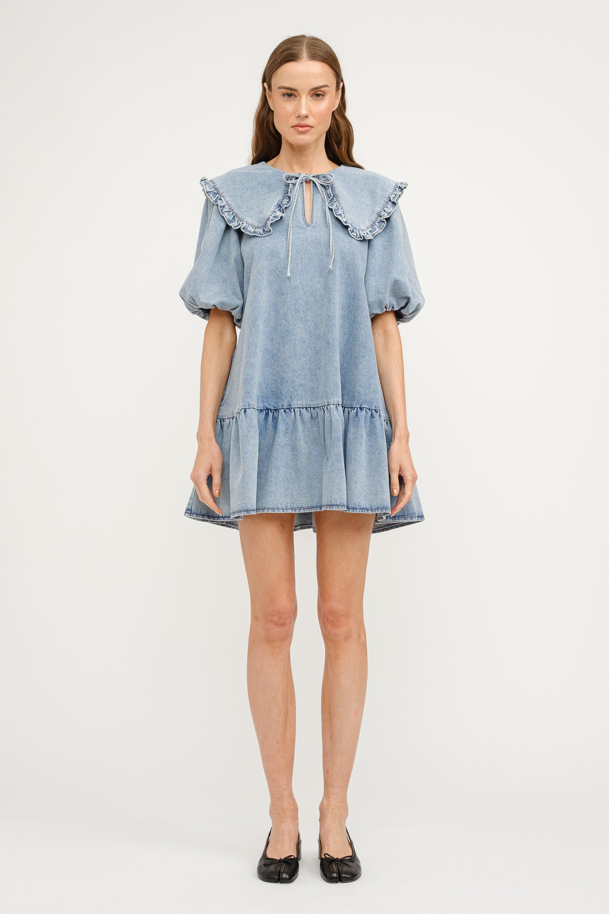 Blue jean Cecilie dress.