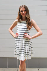 Daisy Mercantile striped sleevelss dress.