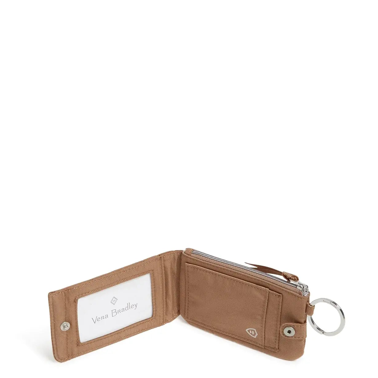 RFID Deluxe Zip ID Case Meadowlark Tan Open View