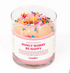 Donut Worry Be Happy Candle - Candier Candles