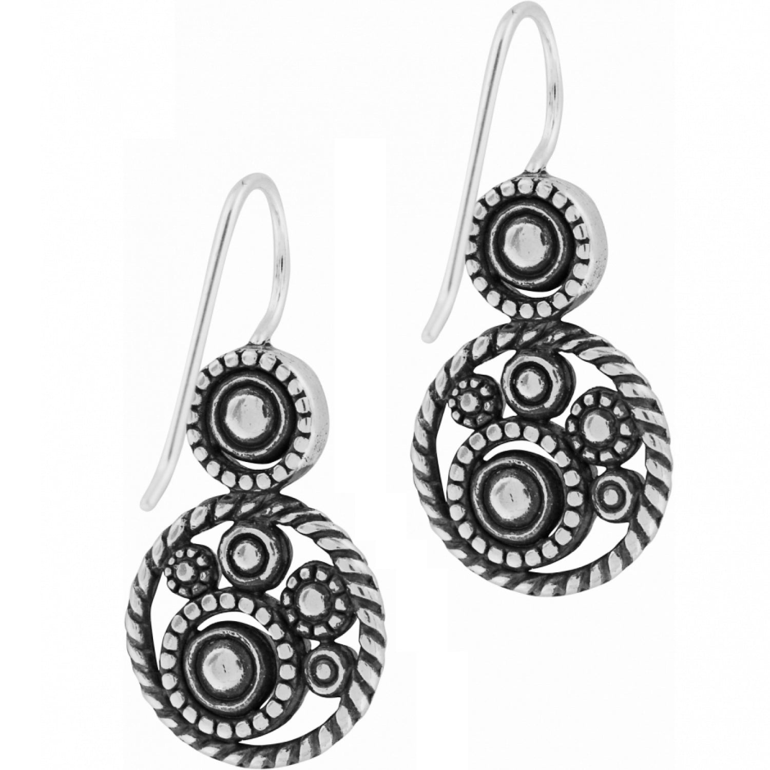Halo French Wire Earrings Back View