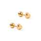 Lily Co Screwback Stud earrings in the shape of hearts.