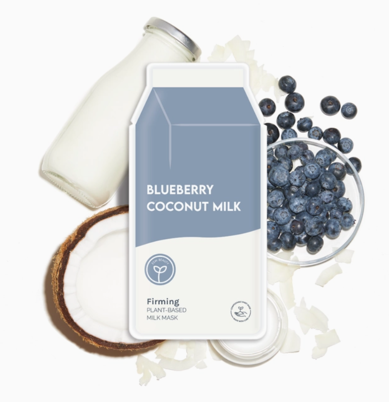 Blueberry Coconut Milk Firming Plant-Based Milk Sheet Mask